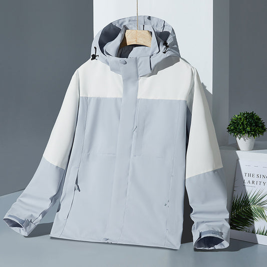 Outdoor Shell Jacket Three-in-one Detachable Stitching Dopamine Mountain Wear