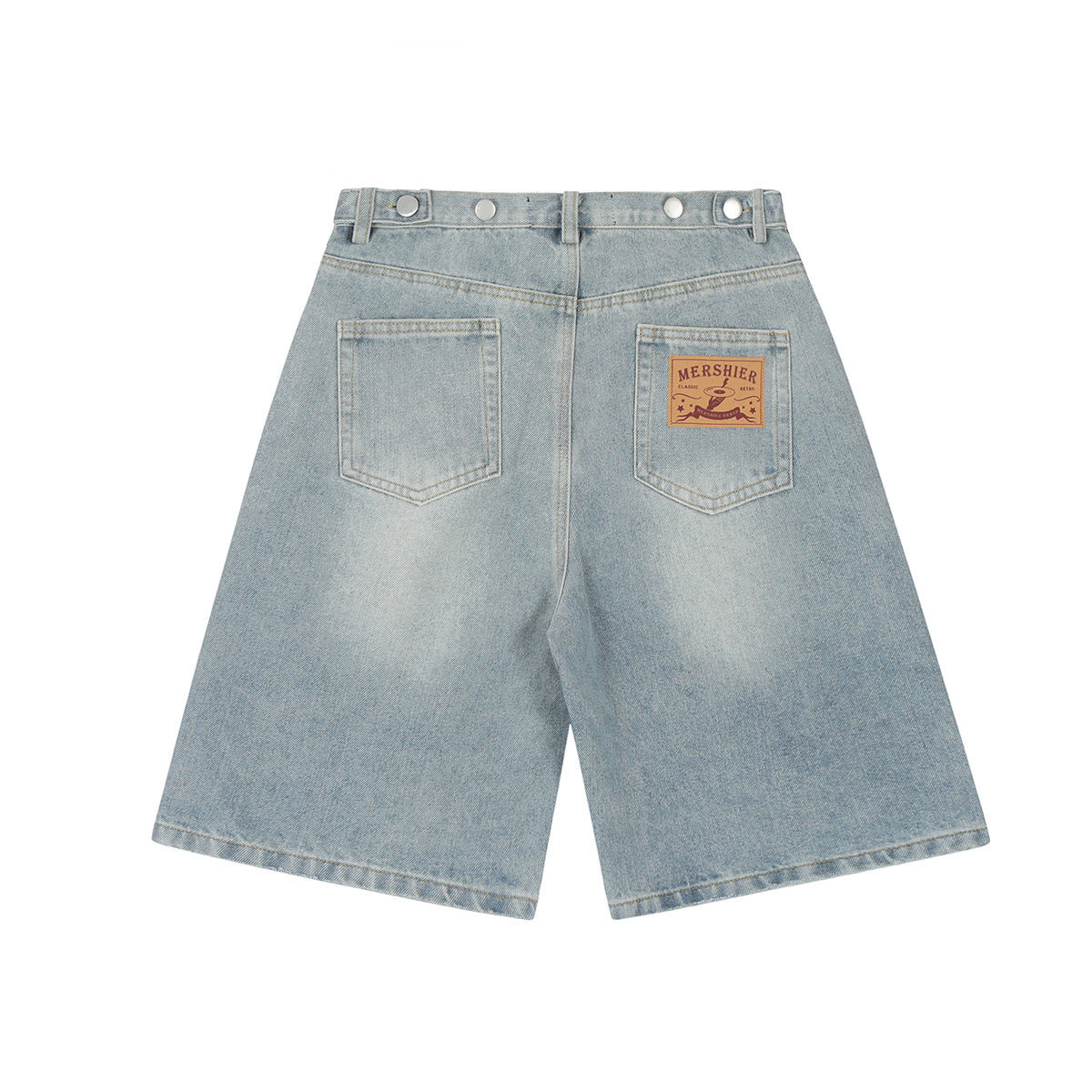 American Retro Nostalgic Washed Denim Shorts