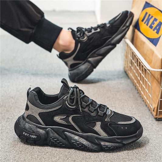 New Breathable Mesh Men's Fashionable All-Match Platform Sports Casual Shoes