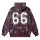 Printed Tie-dyed Hooded Sweater For Men