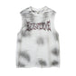 Distressed Dirty Spray Painting Vest For Men And Women