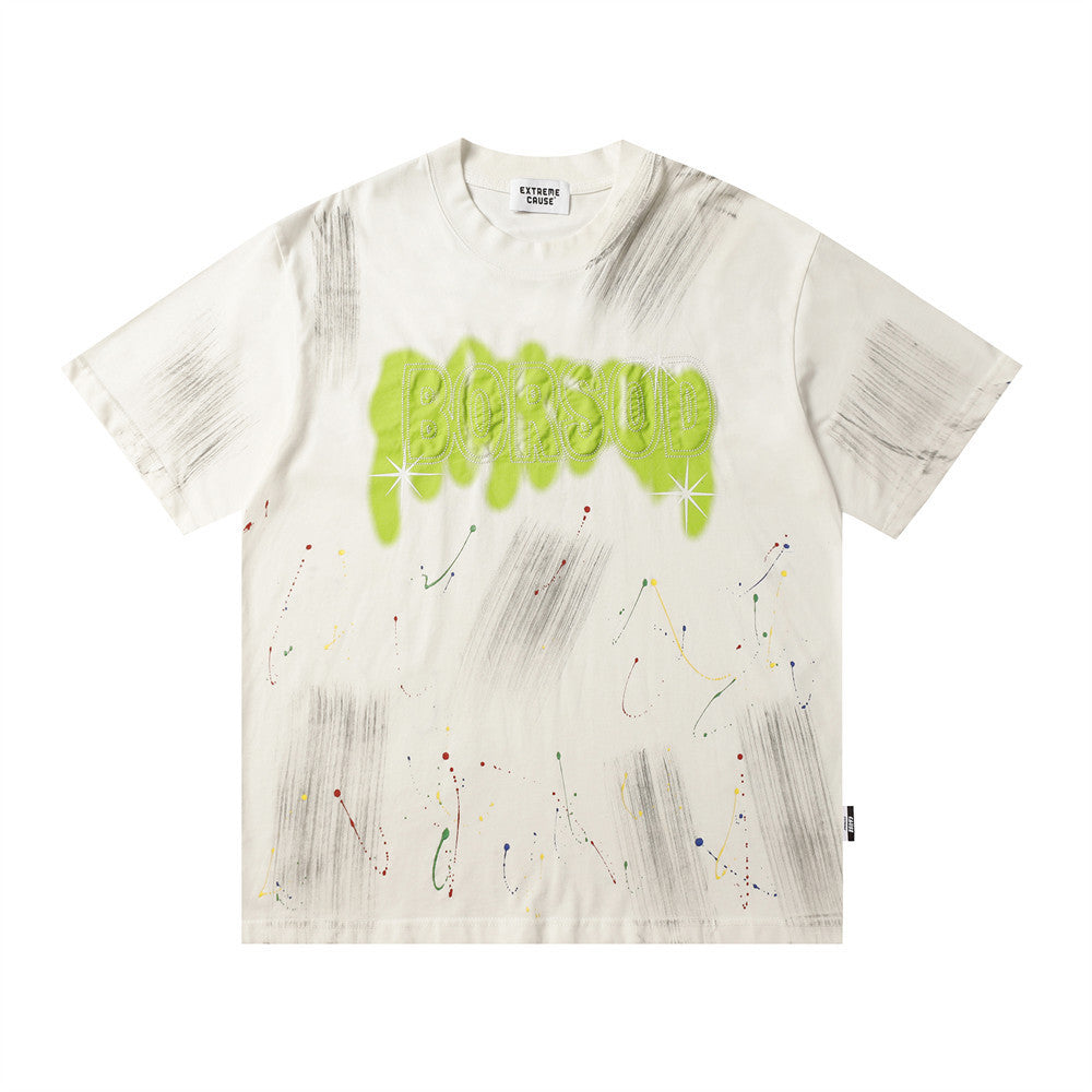 Paint Splash Short-sleeved T-shirt For Men