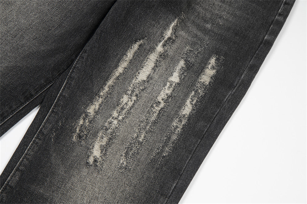 Fashion Personality Distressed Worn Jeans For Men