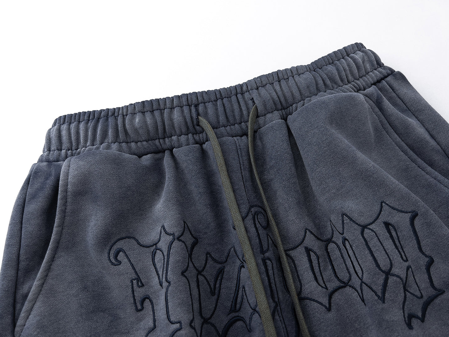 Heavy Washed And Dyed Sports Shorts Men And Women Knitted Trousers