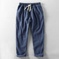 Cotton And Linen Youth Plus Size Long Pants