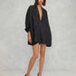 Sexy Deep V Nightdress Pure Cotton Short Women's Homewear