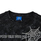 Spider Web Letters Rhinestone Short Sleeve Men