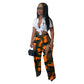 Fashion Digital HD Printing Hole Cross Straight-leg Overalls