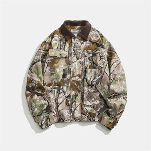 Jungle Camouflage Branch Workwear Jacket Men