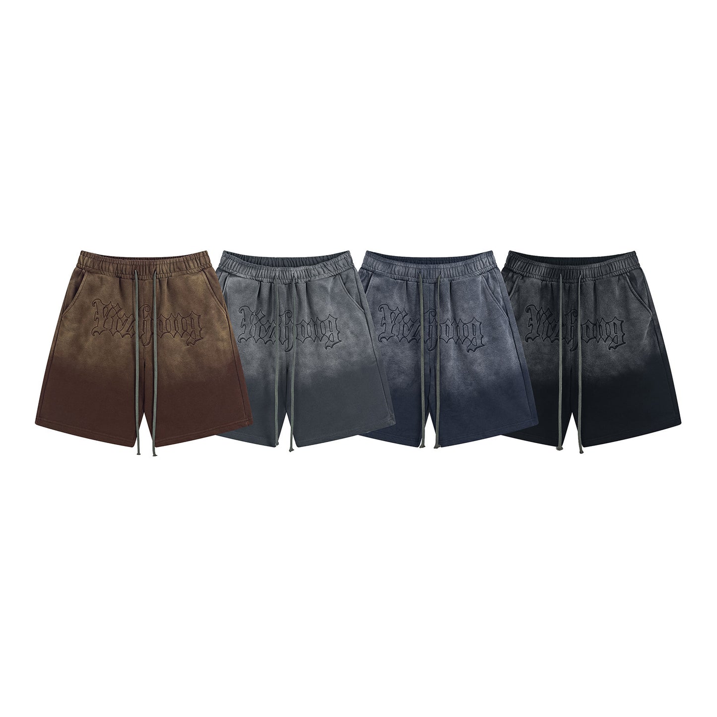 Heavy Washed And Dyed Sports Shorts Men And Women Knitted Trousers