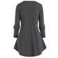 V-neck Lace-up Ruffled Temperament Commute Casual Long-sleeved Top