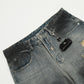 Waste Soil Ripped Distressed Dirty Jeans Men's Punk