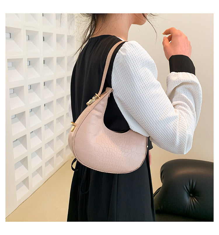 Contrast Color Women's Fashion Shoulder Portable Underarm Simple Messenger Bag