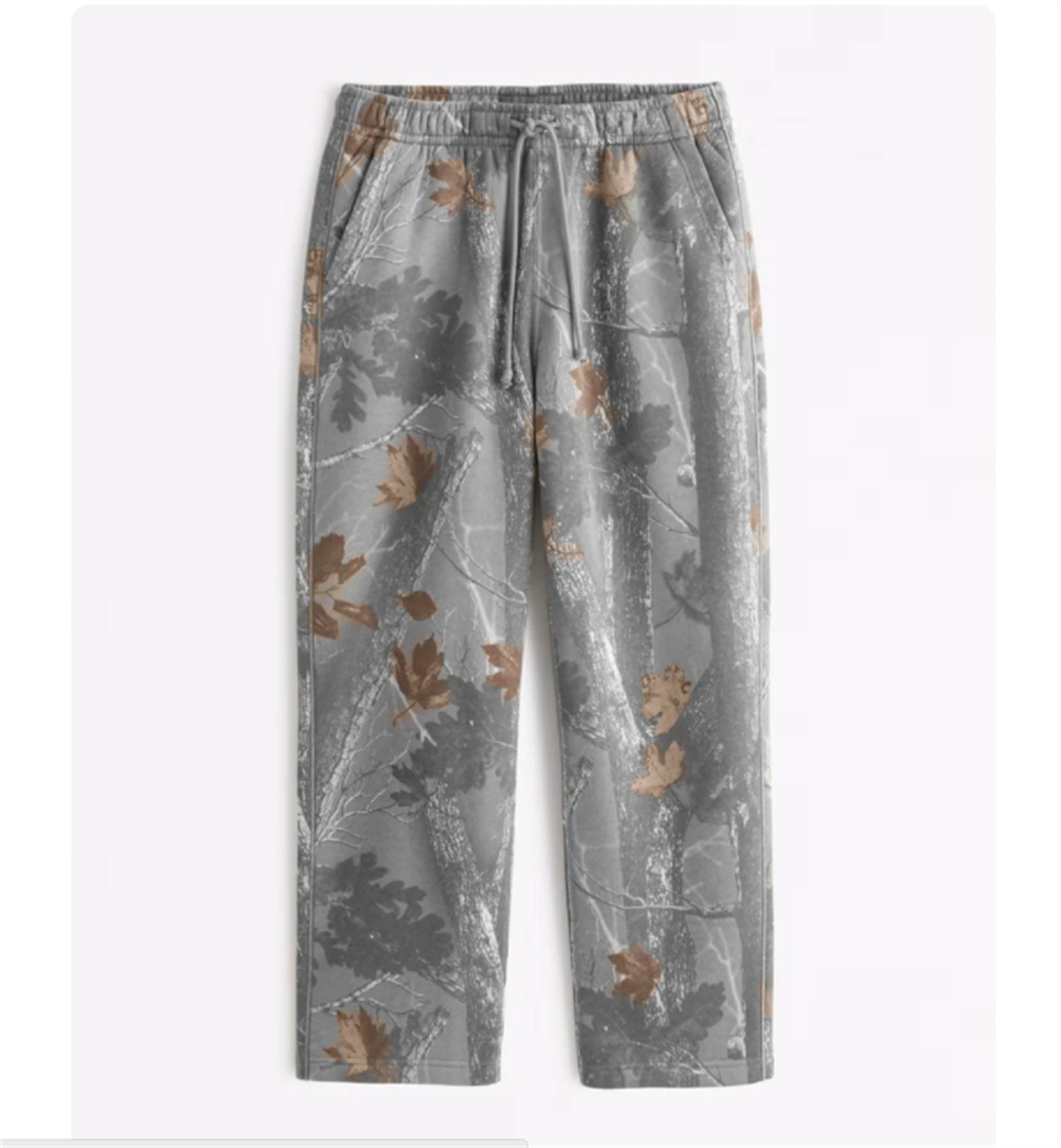 Men's 3D Digital Printing Leaves Pattern Trousers